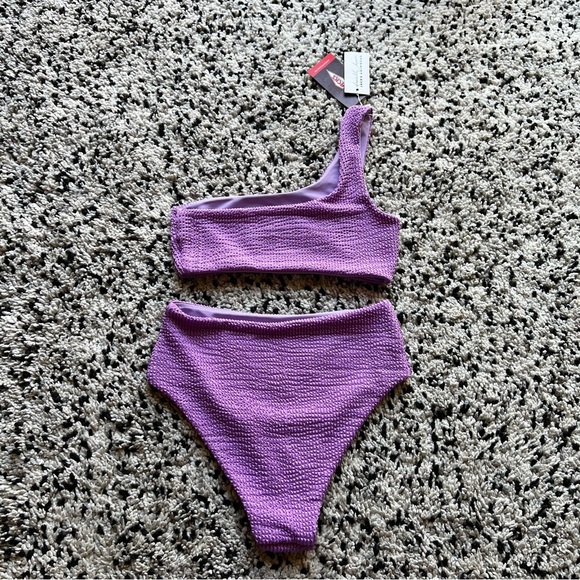 Danielle Brown x Jack’s Swimwear Purple 2-piece Swimsuit + Extra Bottoms S / XS - Picture 11 of 12